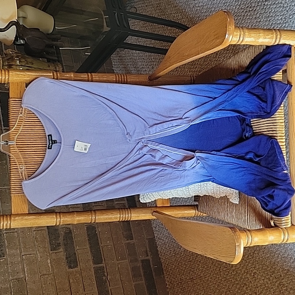Lane Bryant, blue ombre short sleeve top, size 22/24 - Picture 6 of 12